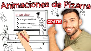 Crea Animaciones de PIZARRA BLANCA en Minutos por IA Gratis 👨🏻‍🏫 Tutorial FÁCIL con 4 alternativas