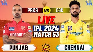🔴Live: CSK VS PBKS 53rd Match Live | TATA IPL 2024 | Chennai VS Punjab |  | #CSKvPBKS screenshot 3