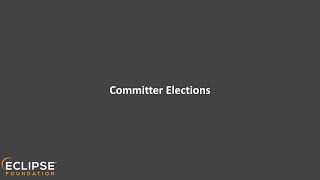 Eclipse Committer Elections