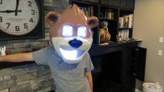 Bear Grillz custom LED helmet, DJ light helmet