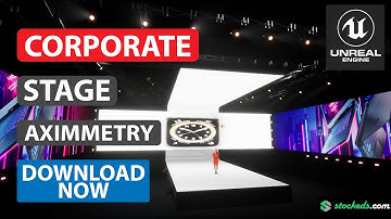 CORPORATE STAGE | VIRTUAL PRODUCTION SET | AXIMMETRY | UNREAL ENGINE 4 | ZERO DENSITY | DOWNLOAD