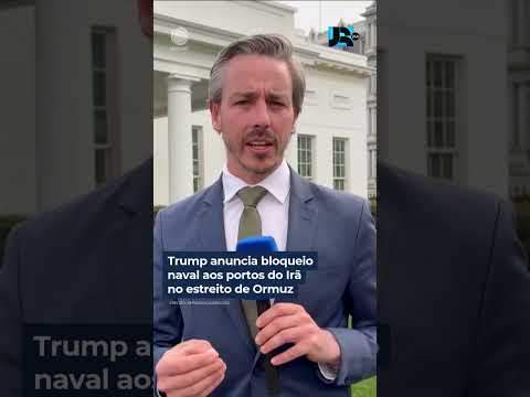 Trump anuncia bloqueio naval aos portos do Irã no estreito de Ormuz #Shorts #JornalDaRecord #JR24H thumbnail