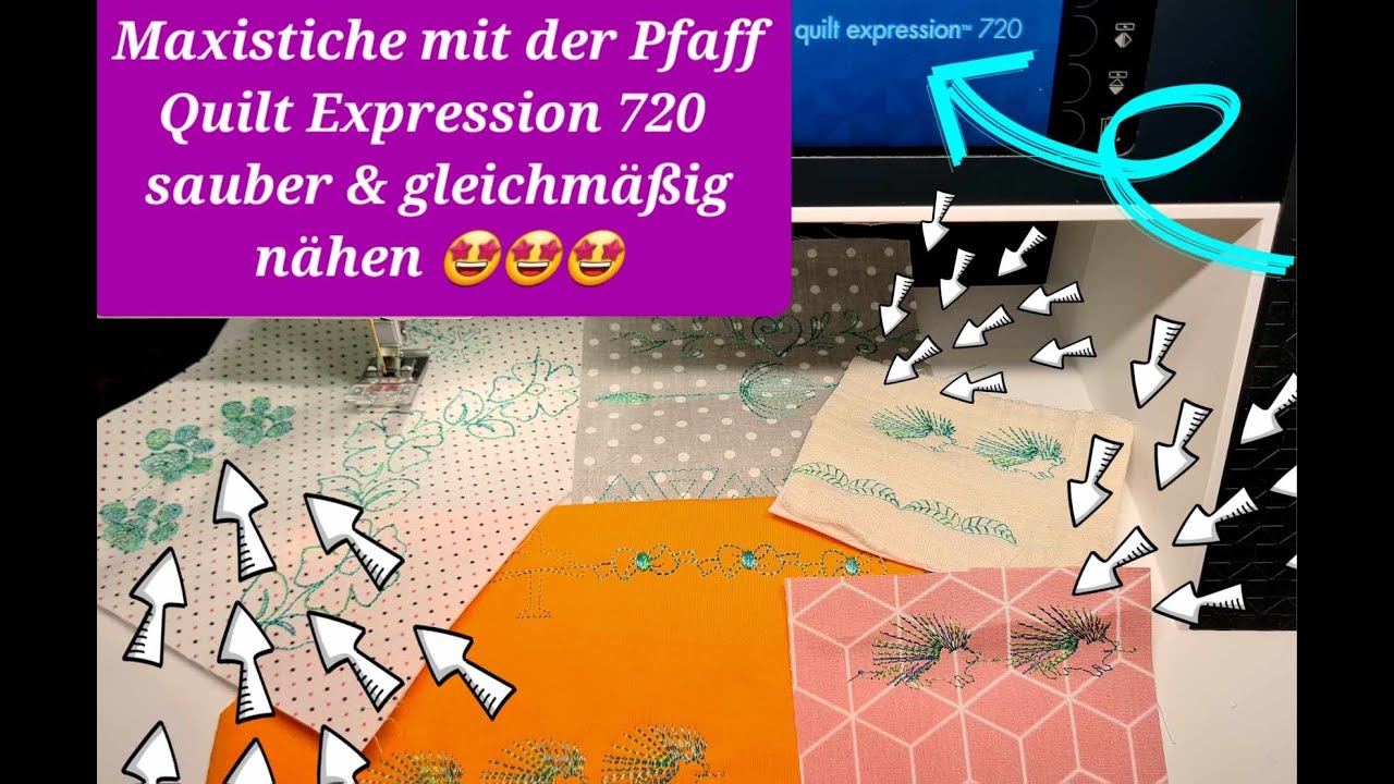 Pfaff Quilt Expression 720 - Maxistiche nähen - YouTube