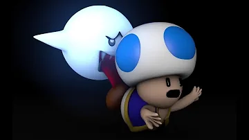 BLUE TOAD & BOO GHOST (MARIO ANIMATION)