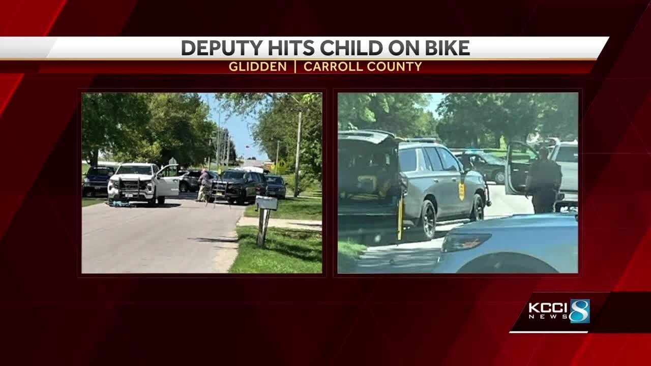 Child hospitalized after being hit by deputy's truck in Iowa - YouTube