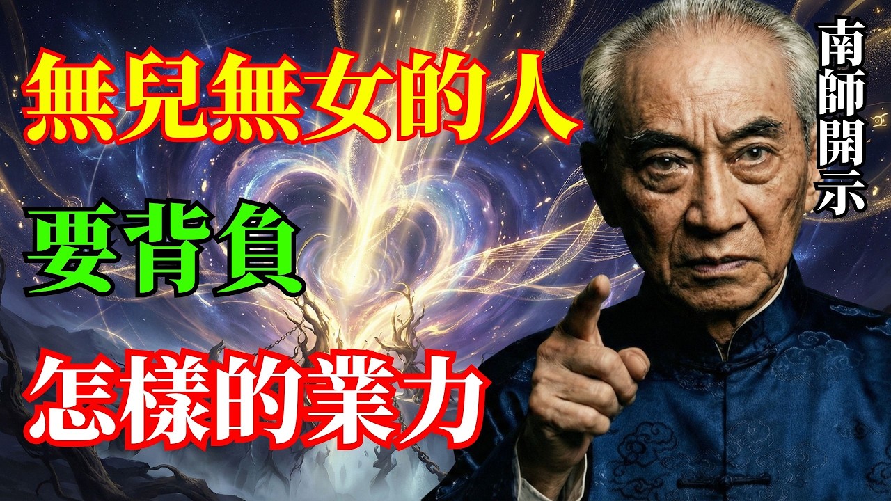 南師開示：「不孝有三，無後為大」？這道枷鎖，今天幫你徹底砸碎！