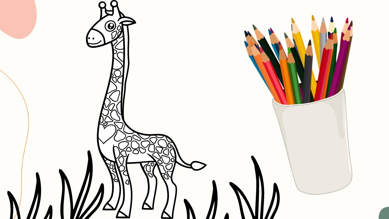Baby Giraffe Coloring for Kids and Toddlers | Easy Art - YouTube