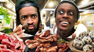 British Rappers try Chanel Pork Ribs in Korea!!?