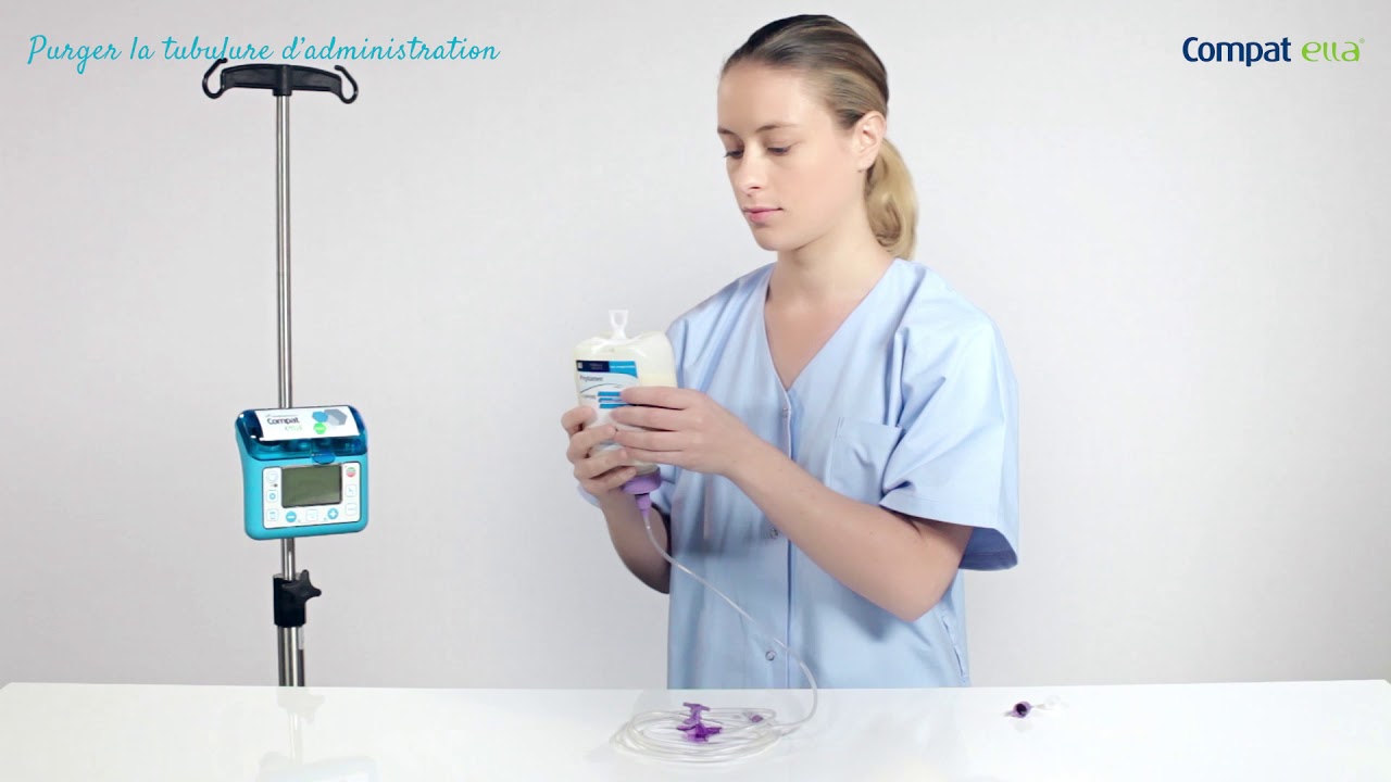 02 - Compat Ella Pompe de Nutrition Entérale - Purger la tubulure