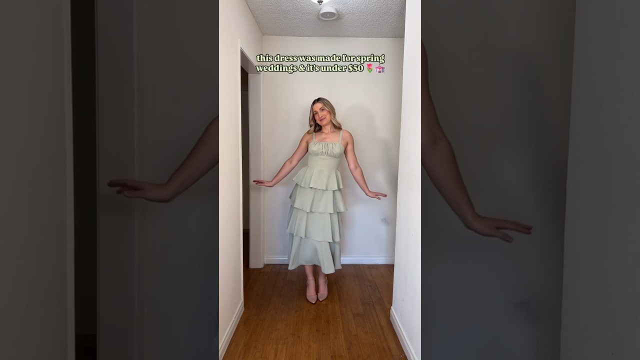 givinggg spring wedding guest dress 🌿🌷💍 Comment ‘shop’  