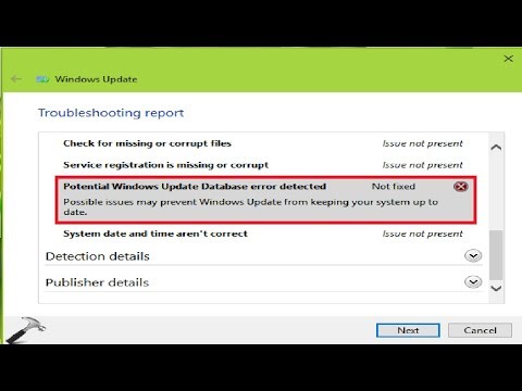 How to Fix Potential Windows Update Database Error on Windows 10