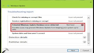 How to Fix Potential Windows Update Database Error on Windows 10