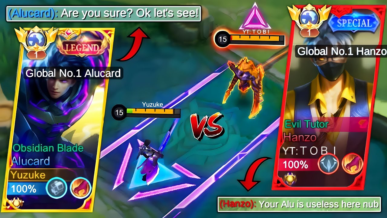 1v1 | Yuzuke Vs YouTuber Top 1 Global Revamp Hanzo (Not Clickbait) Lose = Delete YT | Last Upload?😭💔