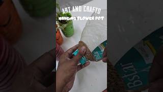 How to make an easy hanging flower pot in just 2 min. #gardendecor #howtomake #diy