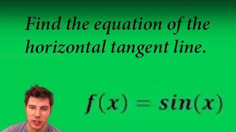 Find the Horizontal Tangent Line