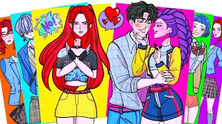 OMG! HUNTRIX MIRA HATE COUPLE RUMI and JINU SAJA BOYS ?? KPOP DEMON HUNTERS | Sticker Book DIY screenshot 5