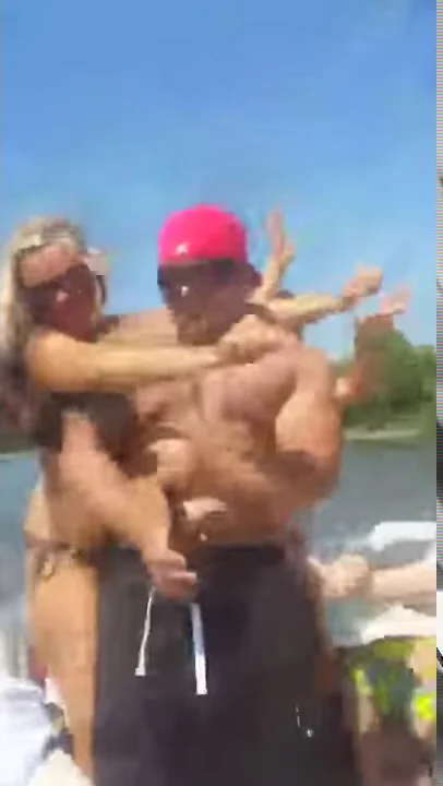 Frankie flores partying on boat