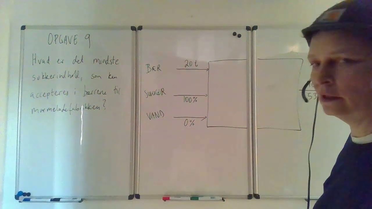 Massebalance træningsopgave 9