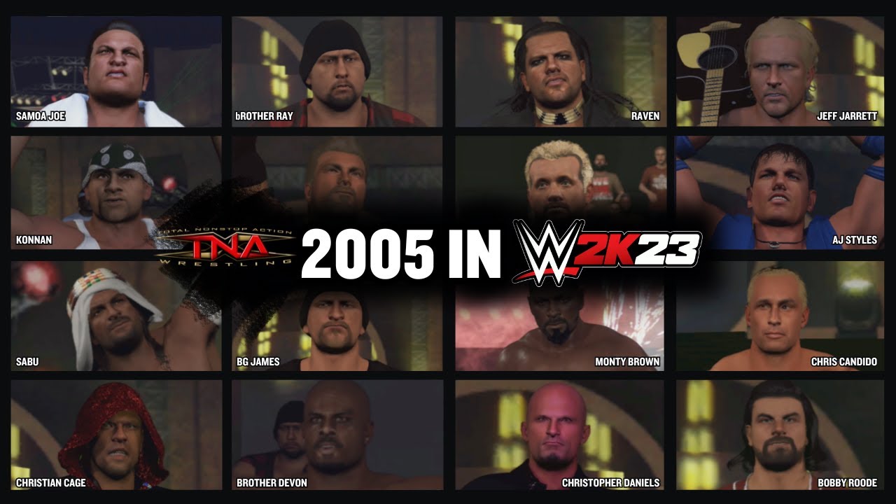 TNA 2005 In WWE 2K23 Full Roster Entrances Finishers YouTube tna-2005-in-wwe-2k23-full-roster-entrances-finishers-youtube