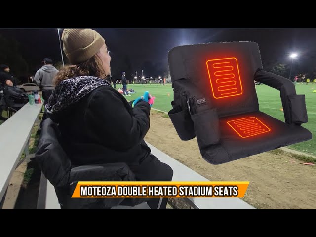 Double Heated Stadium Seats for Bleachers with Back Support Wide