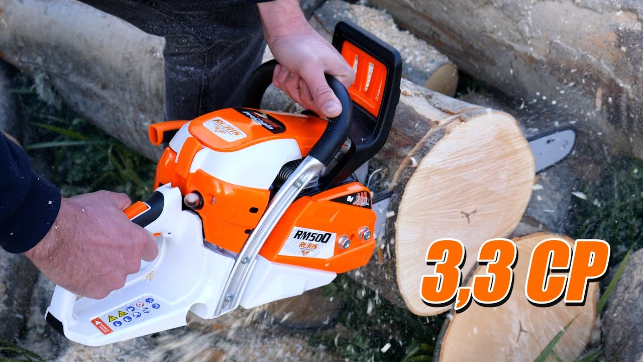 Chainsaw model 2022, Ruris RM500, 3.3HP, 45cm rail, assembly and