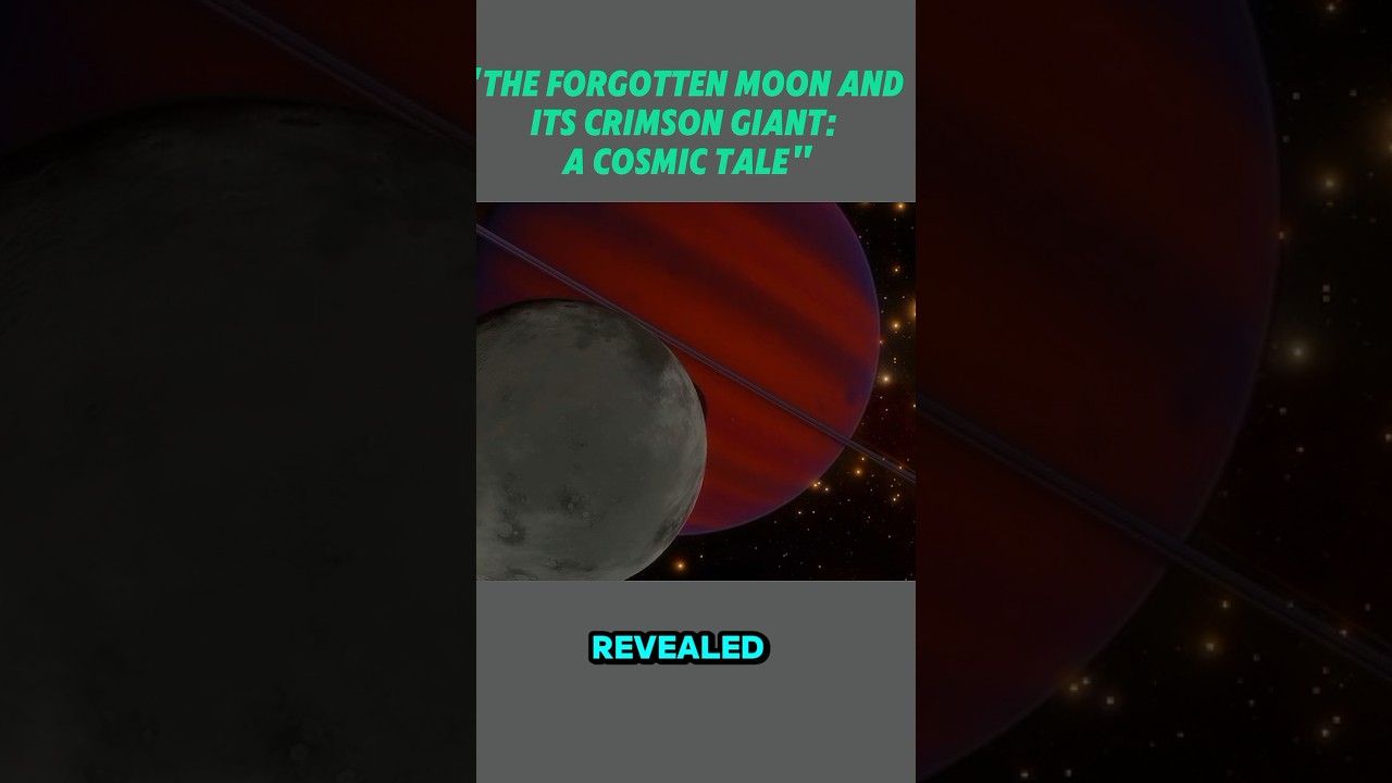 "The Forgotten Moon and Its Crimson Giant: A Cosmic Tale"