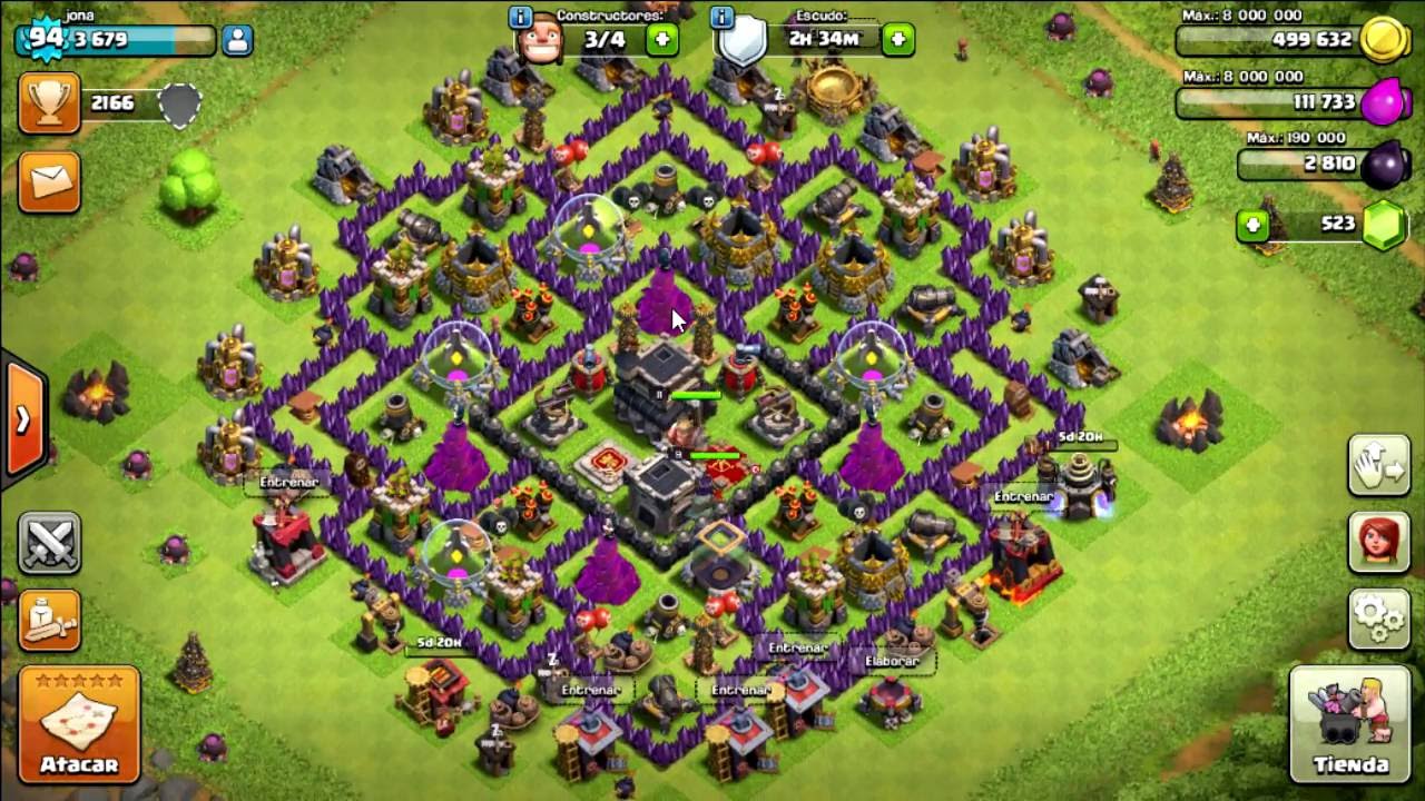 images Aldea Ayuntamiento Nivel 8 Clash Of Clans th8 base hibrida clash of clans