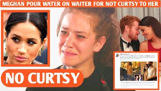 SHOCKING: Meghan Markle POURS Water on Waiter for NOT CURTSYING! Date Night Drama with Harry in LA