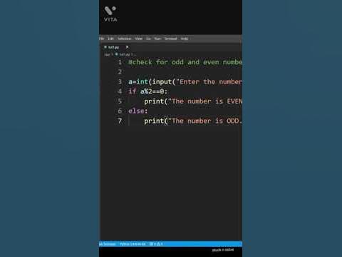 Python program to check a number is odd or even| python language| #code ...
