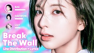 NMIXX - Break The Wall (Line Distribution + Lyrics Karaoke) PATREON REQUESTED