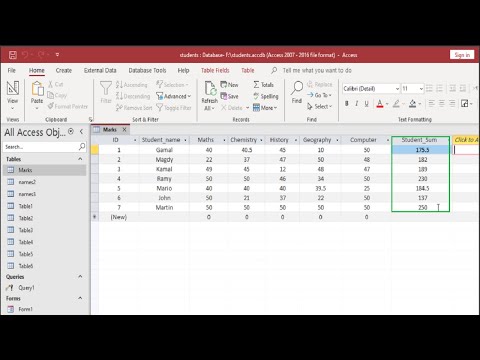 How to add calculated field to sum Fields with condition with every Field In Microsoft Access🔥😍