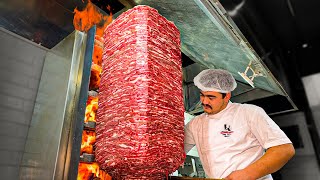 More than 200 kilos of meat is used in this Shawarma centre per day l Dönerchi Hamdi usta