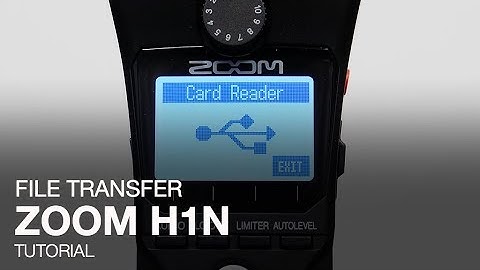 Zoom H1n: Transferring Files To Your Computer