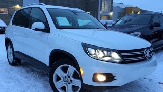 Athlete Statistics Used White 2014 Volkswagen Tiguan 4MOTION Auto Comfortline Review Innisfail Alberta