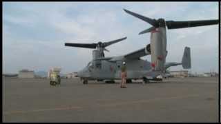MV-22 Ospreys Land in Japan - Marine Medium Helicopter Squadron 265