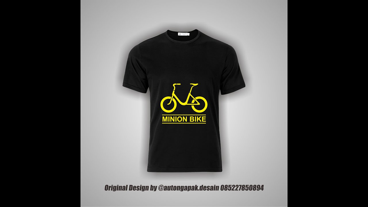 Kaos Sepeda Minion - Cara Mudah Membuat Desain Kaos Minion Bike - Jasa Desain Autongapak