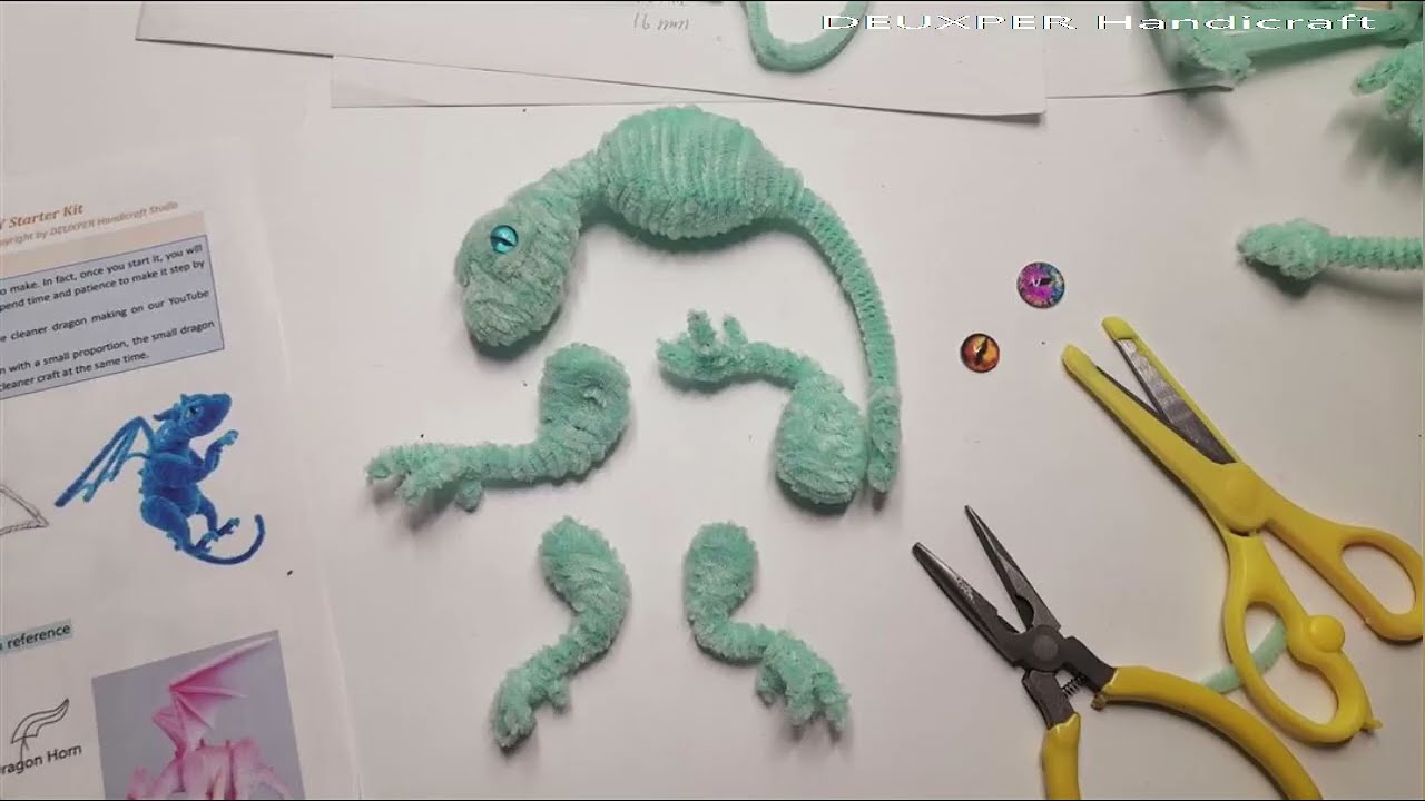 A reference method about the pipe craft Dragon dolls making without full template.