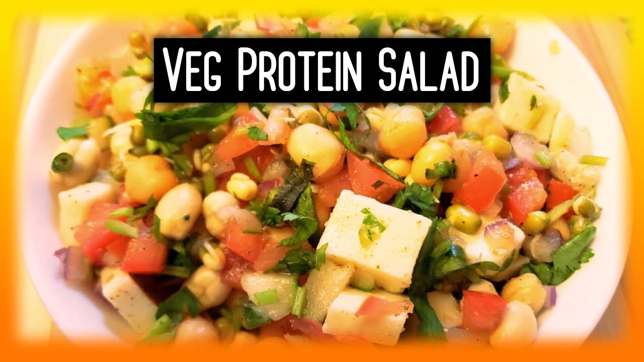 Veggie protein salad with paneer | Filling meal prepared in 5 mins ...