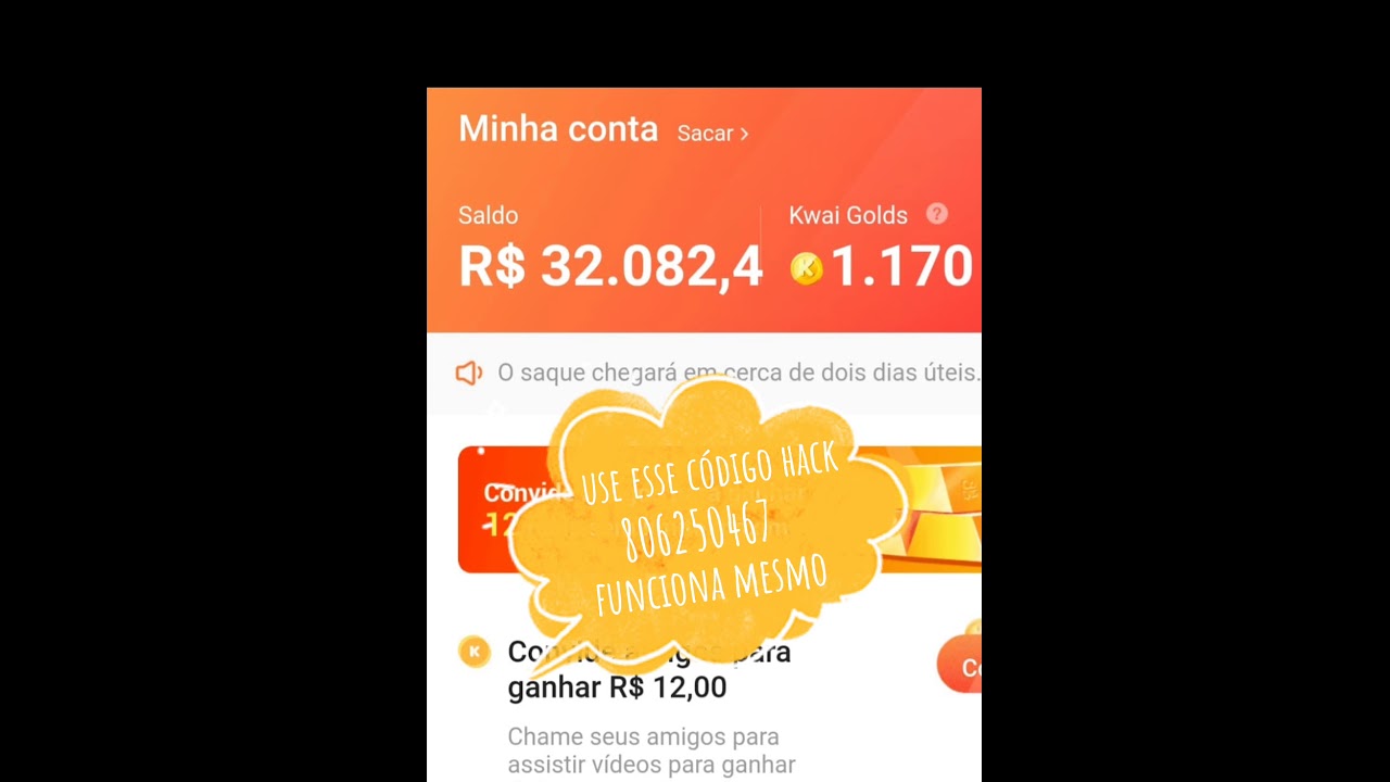 código hack KWAI GANHE MUITO DINHEIRO