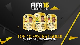 FIFA 16 TOP 10 FASTEST GOLD PLAYERS! w/ WALCOTT, AUBAMEYANG & MORE! | FIFA 16 Ultimate Team