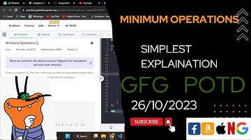 Minimum Operations | gfg potd today | POTD | GFG Problem of the Day | C++ | @CodeThurst