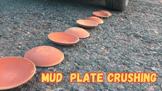 MUD PLATE CRUSHING | PLATE CRUSHING #funworld #tyrecrushing #PLATESCRUSHING