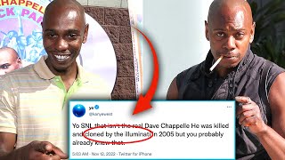 Dave Chappelle’s appearance on Saturday Night Live this weekend has set tongues wagging, with the mainstream media alleging he is supporting Kanye West’s allegedly antisemitic comments. <br /><br />But as usual, the mainstream media is getting it completely wrong. The truth is not what it seems on the surface and Chappelle was in no way supporting Kanye West’s attempts at escaping the Illuminati control matrix and exposing the truth. <br /><br />To understand Chappelle’s agenda, we will need to dig into his strange personal history, including his exile to Africa and return to the entertainment industry. <br /><br />But first, let’s recap what he said on SNL.Chappelle closed what for SNL was an unusually long opening monologue by seeming to allude to “cancel culture” and the controversy that swirled around his own comedy and charges that he is transphobic.“It shouldn’t be this scary to talk about anything,” he concluded. “It’s making my job incredibly difficult. And to be honest with you, I’m sick of talking to a crowd like this. I love you to death and I thank you for your support. And I hope they don’t take anything away from me… whoever they are.”<br /><br />Now if there is anyone in the entertainment industry who can tell us about what you are not allowed to say, it’s Dave Chappelle.In 2005, Chappelle walked away from his highly successful sketch comedy series, Chappelle’s Show, and disappeared. The move surprised Comedy Central and fans. It also surprised his wife.<br /><br />Take a look at this footage from an Oprah interview during Chappelle’s early career in the entertainment industry. He mentions Hollywood handlers trying to convince him he’s crazy, wanting to medicate him and isolate him from his family.Those who have been following the recent Kanye West controversy will notice how similar – eerily similar – Dave Chappelle’s account is of life in the vast entertainment industry control matrix.<br /><br />This version of Dave Chappelle is more honest than the 2022 Saturday Night Live version.Kanye is fighting the same system of control that the old Dave Chappelle described in his Oprah interview.Kanye recently went further than any celebrity has ever gone when he exposed Harley Pasternark, an entertainment industry handler who poses as a personal trainer.<br /><br />Kanye provided evidence that Pasternak is threatening to institutionalize him, drug him into oblivion, take his kids away, and destroy his life.So what happened to the old Dave Chappelle, the truth teller who fled the entertainment industry control matrix and disappeared to Africa?After returning from exile, Dave Chappelle was never the same. During his recent SNL appearance, he appeared to support Kanye, however in reality he was mocking him and steering the public away from the real issues that Kanye has raised. <br /><br />Rather than discussing his own experiences with the entertainment industry Illuminati – the experiences that led to him fleeing to Africa – Chappelle toed the line and stuck to mainstream media talking points about jews and Kanye’s alleged madness.These are not the issues at hand. So what happened to Chappelle and why is he now acting as a limited hangout?<br /><br />According to his own family, Dave Chappelle was “killed and cloned by the Illuminati,” after his return from exile in Africa and his appearance on the Oprah Winfrey Show.One of Chappelle’s cousins says that Dave Chappelle, who she calls “the new Dave,” has a totally different physical appearance from “the real Dave” who abruptly canceled the popular Chappelle’s Show in 2005, walking away from a $50 million deal, and moving to South Africa to escape the industry.<br /><br />She also says “the new Dave” does not recognize her, despite the fact she was “extremely close” to Chappelle before the strange events around his “escape to Africa” and “doomed return to America and the entertainment industry.”<br /><br />The Illuminati prefer to put their own born and bred stooges into positions of power, whether as politicians or celebrities. If it can’t be one of their own bloodlines then it is an MK Ultra victim, for example Britney Spears, Katy Perry, or Kanye West, someone who they have brainwashed since infancy, someone they know will follow their agenda.They also gather people through blackmail and sellouts, they like people so desperate for fame that they will sign a contract in blood, selling their soul to the wicked industry. <br /><br />These are the people like Jay-Z who know what is going on but do not care, as long as they get their paycheck.<br /><br />Dave Chappelle, at least initially, did none of these things. He was unique in that regard. He got famous with stand-up and eventually earned his own show on Comedy Central called the Chappelle Show. Since he was an independent performer, he had free rein on this show and what we saw in those two seasons was something fresh, original and not scripted by the industry Illuminati.<br /><br />Now, sadly, following his exile and doomed return, Chappelle appears to be controlled opposition doing the bidding of the elite.