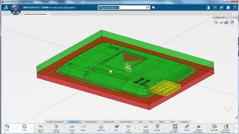 Mold Design Core Cavity Separation  CATIA  CCV 3D Experience R2016x