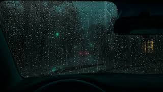 POV: You're Alone in the Car While Heavy Rain and Thunder Take Over the Night 🚗🌩️