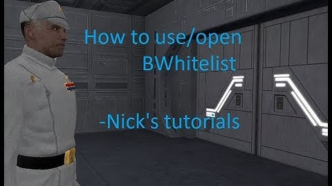 bwhitelist - how to use/ open the white list menu (tutorial) - Gmod