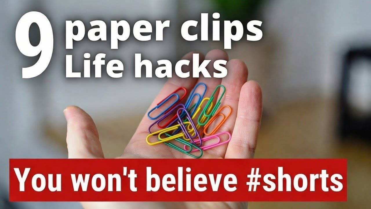 9 Genius Paper Clip Life Hacks You'll Actually Use | Paper Pin Hacks 