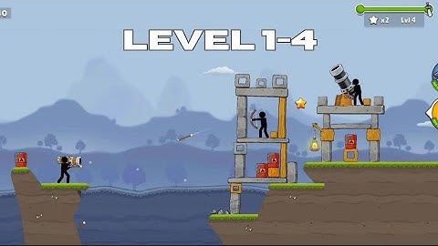 Boom stick level 1-4 | bazooka puzzles | gameplay #gamerhr98 #bestgameplay #mobilegame