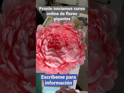 Curso online de flores gigantes peonias y rosas las reinas de las decoraciones @crearydecorar
