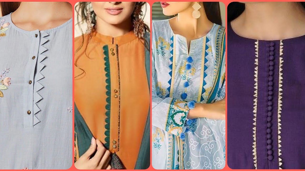 Beautiful Designs of Triangle/Samosa/Beaded Necklines for Casual ...